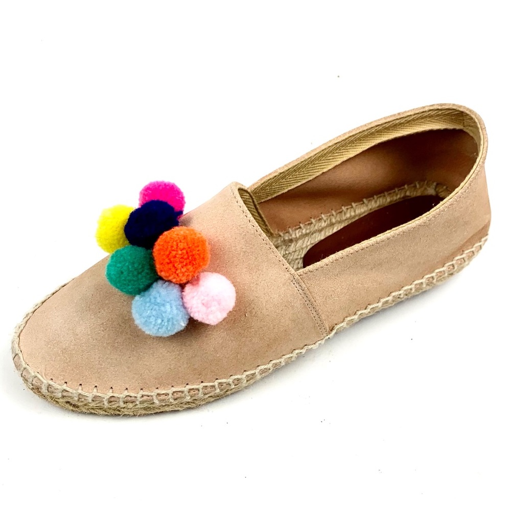 South Parade Womens Beige Suede Espadrille Slip On Flats Size 38 (7.5)